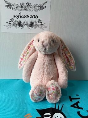 Jellycat Small Blossom Blush Bunny 'Cherry' Plush W/DustBag 100%Authentic NWT